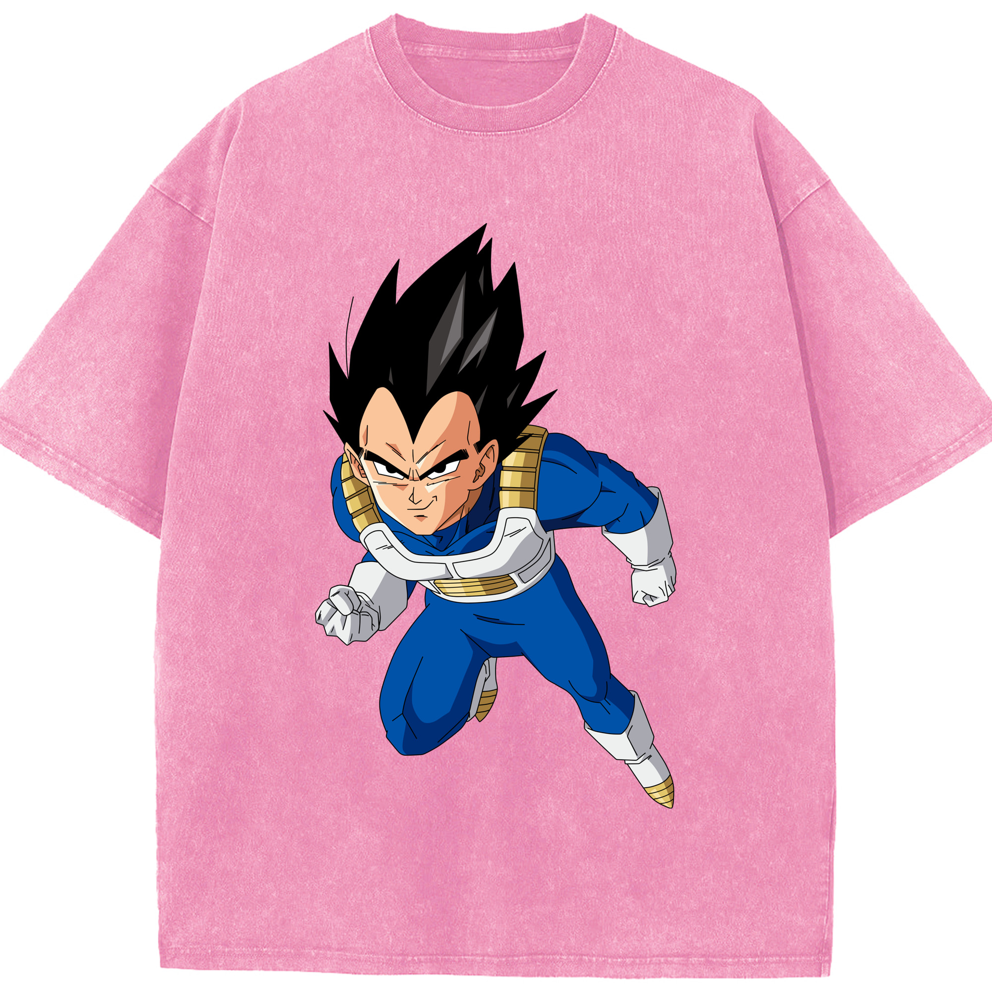 （画像用） ドラゴンボール ベジータ四世（Bejīta Yonsei）DRAGON BALL Vegeta IV 綿100% ヴィンテージ風 半袖Tシャツ（フロントプリント）